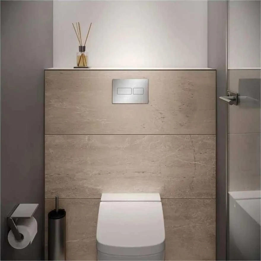 Tece Solid WC vandens nuleidimo plokštelė, matinis plienas, su pirštų antspaudams atsparia danga