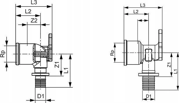 Tece TECEflex - kolano nacienne 20(18)x1/2'' GW [10/50] - 768520