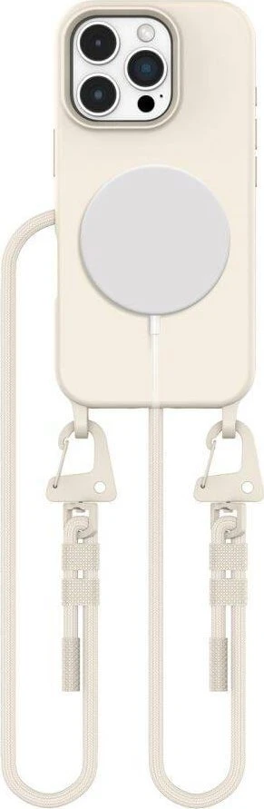 Dėklas Apple iPhone 16 Pro Max Tech-Protect Magnelace MagSafe Latte smėlio spalvos
