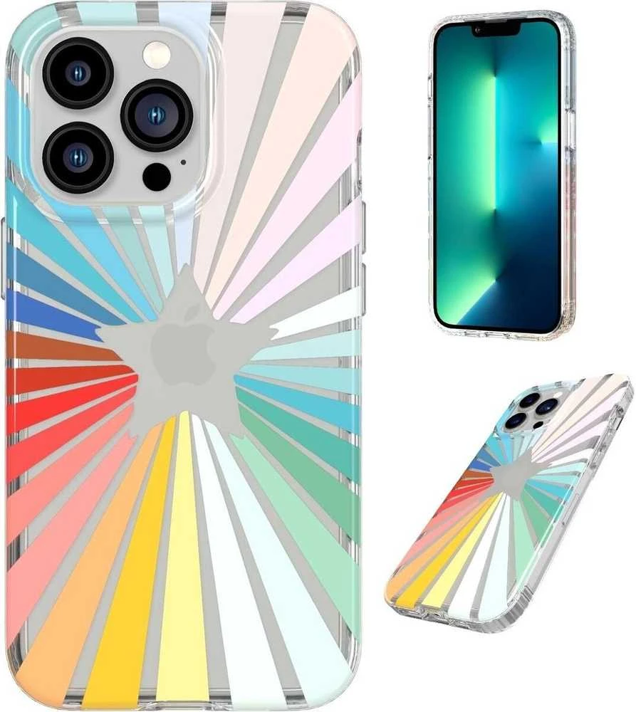 Dėklas Tech 21 T21-9352 „Tech21 EvoArt“, skirtas „iPhone 13 Pro“ – vaivorykštės saulės spindulys