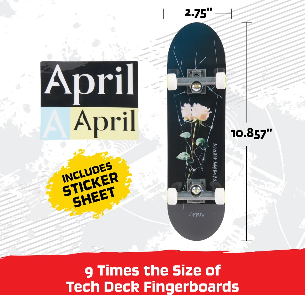 Tech Deck „April Mazi“ riedlentė su rankenomis, 27 cm, Tech lenta