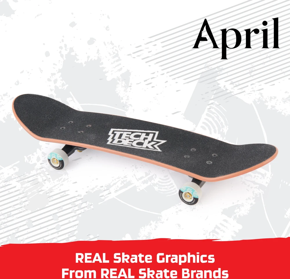 Tech Deck „April Mazi“ riedlentė su rankenomis, 27 cm, Tech lenta
