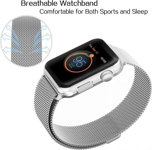 Apyrankė Apple Watch 4 / 5 / 6 / 7 / SE (38 / 40 / 41 mm) Tech-Protect Milaneseband sidabro spalvos
