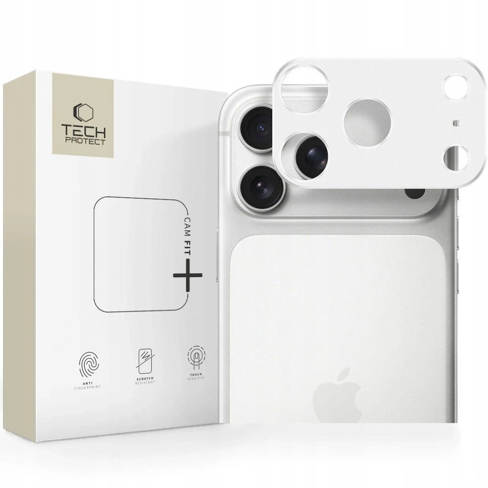 „Tech-Protect Camalloy Fit+“ kameros dėklas, skirtas „iPhone 17 Pro Max“ – „Sidabrinis“