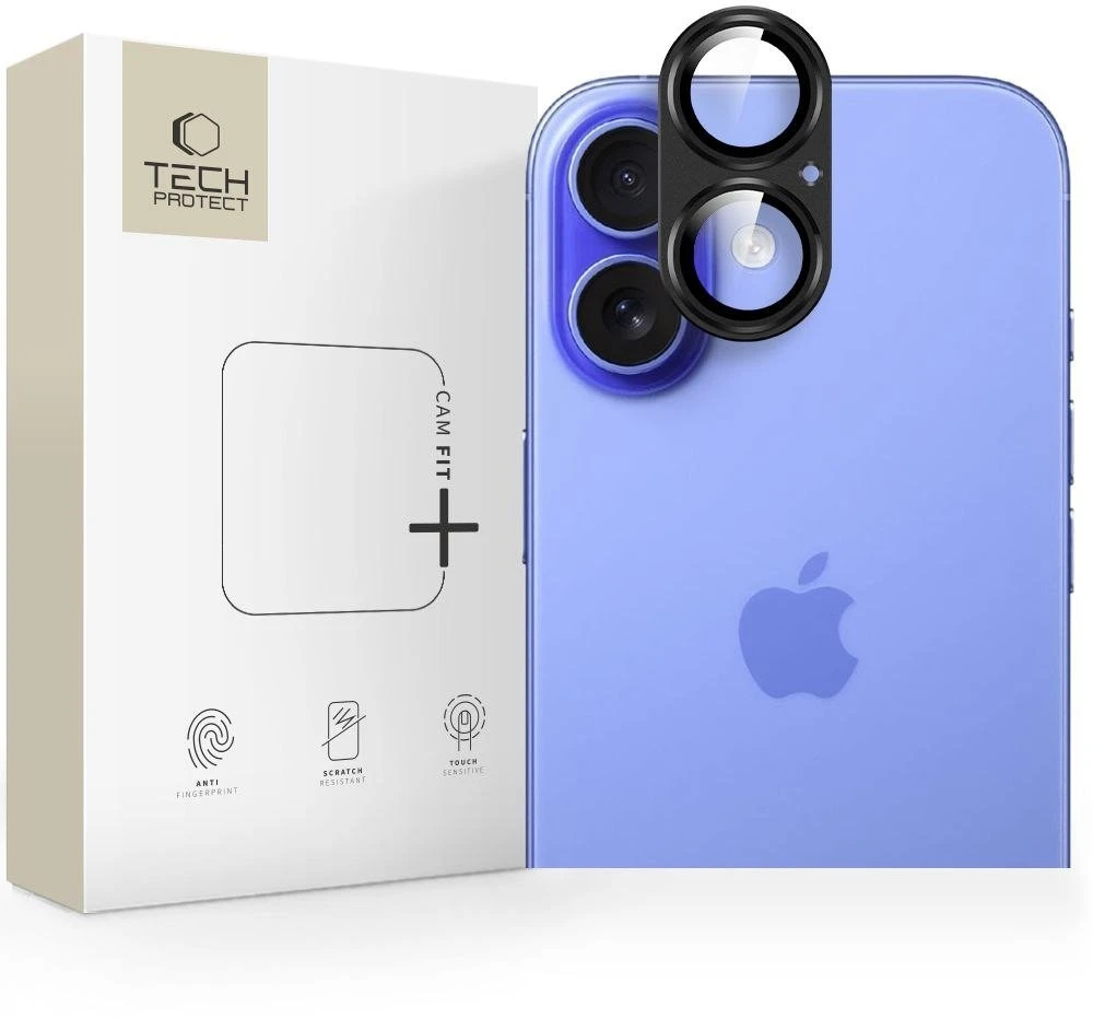 Tech-Protect Camfull Fit+ Camera Cover skirta Apple iPhone 17 – Juodas