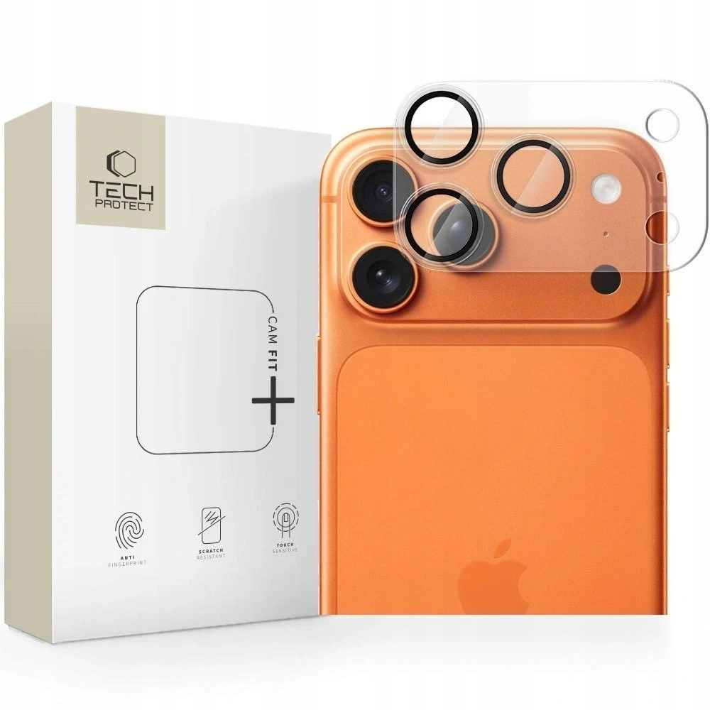 Telefono kameros apsauga Tech-Protect CamFull Fit+ Apple iPhone 17 Pro matte clear