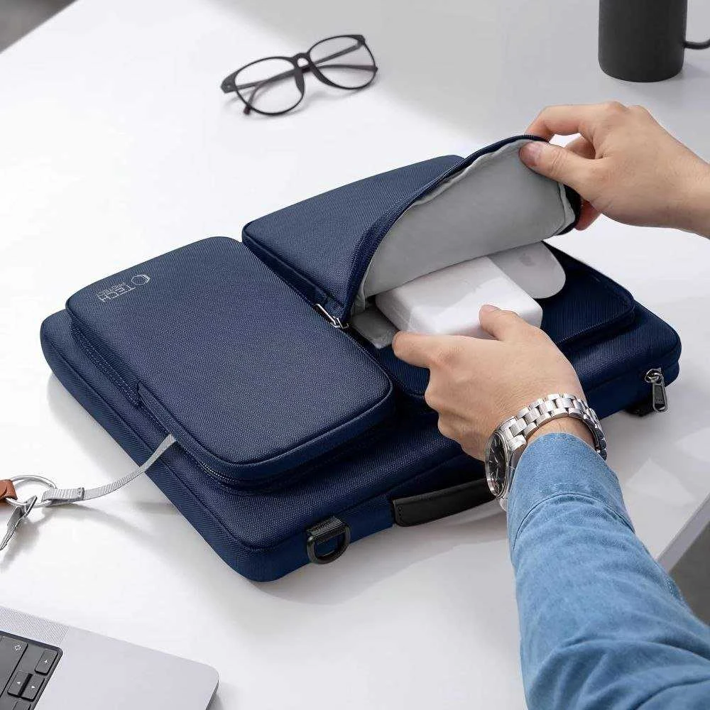 15-16 Tech-Protect Defender Bag Nešiojamas kompiuteris Bag - Mėlyna