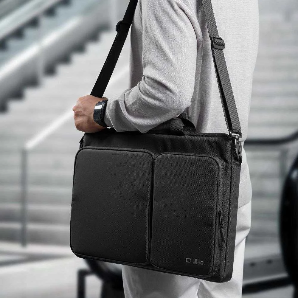 Tech-Protect Defender Bag for 17" Nešiojamas kompiuteris - Juodas
