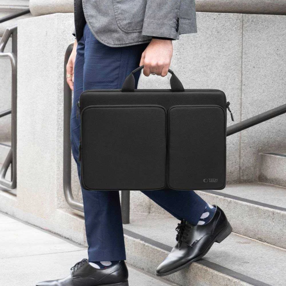 Tech-Protect Defender Bag for 17" Nešiojamas kompiuteris - Juodas