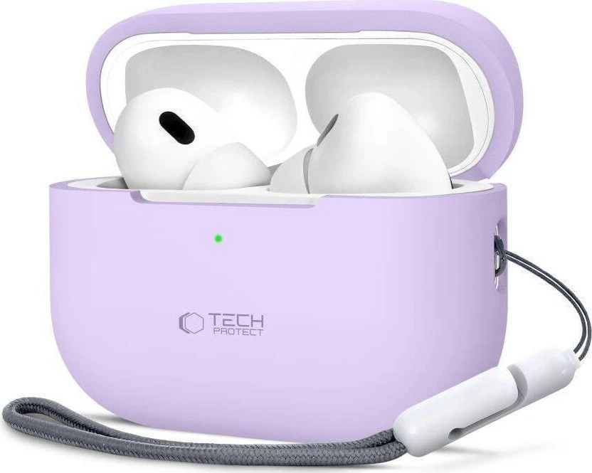 Apple AirPods Pro 1 / 2 Tech-Protect silikoninis dėklas ausinėms levandų spalvos