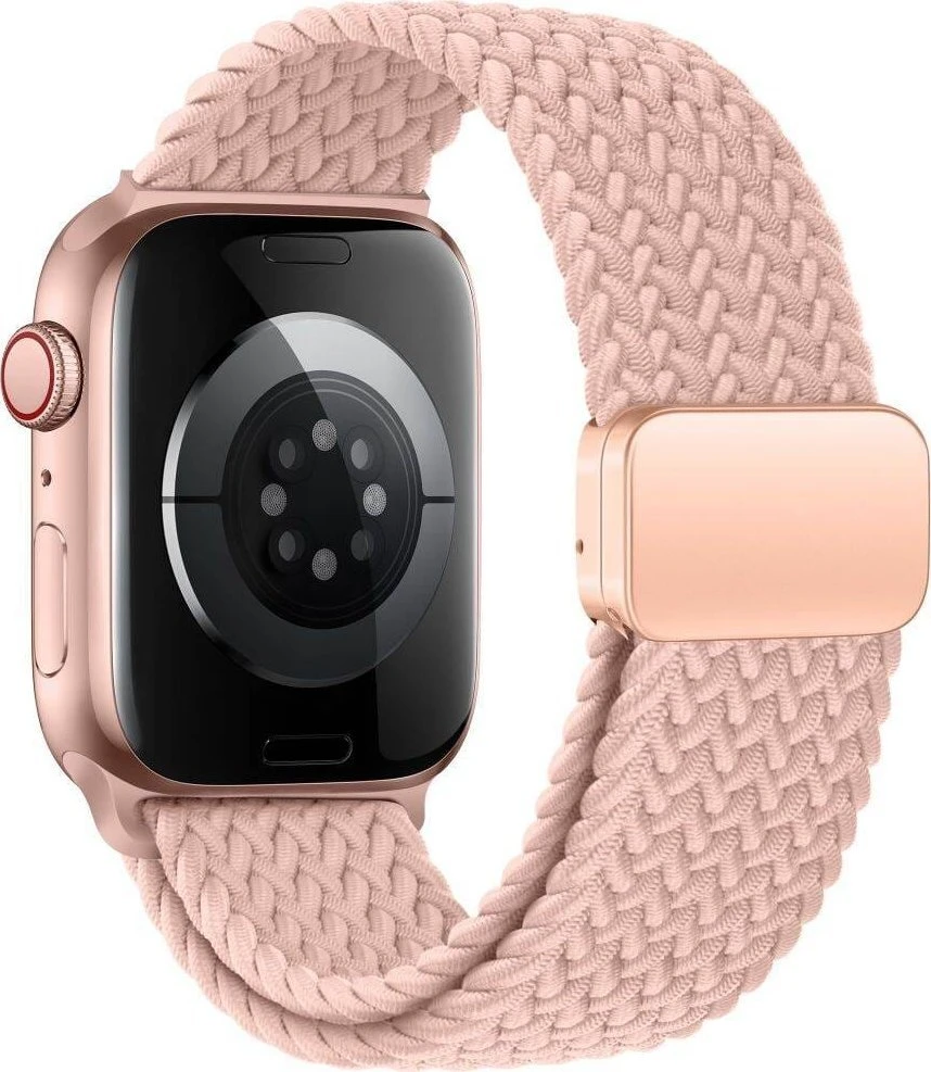 Apyrankė Apple Watch 4 / 5 / 6 / 7 / 8 / 9 / SE / Ultra 1 / 2 (42 / 44 / 45 / 49 mm) Tech-Protect Nylonmag Dusty Rose rožinės spalvos