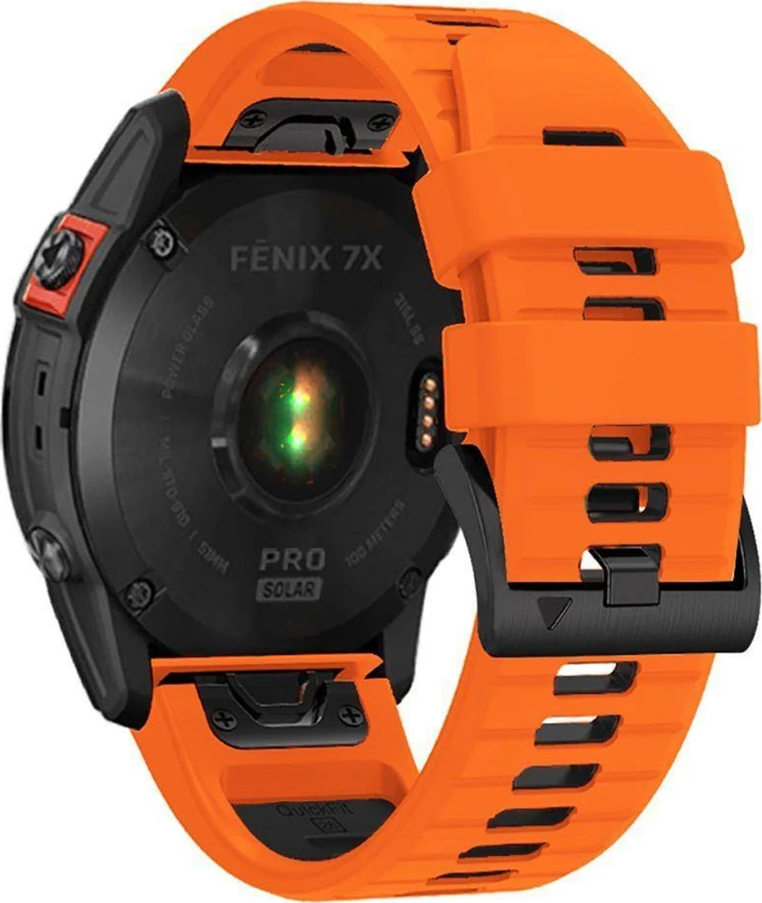 Apyrankė Garmin Fenix 3 / 5X / 3HR / 5X Plus / 6X / 6X Pro / 7X Tech-Protect IconBand oranžinės ir juodos spalvos