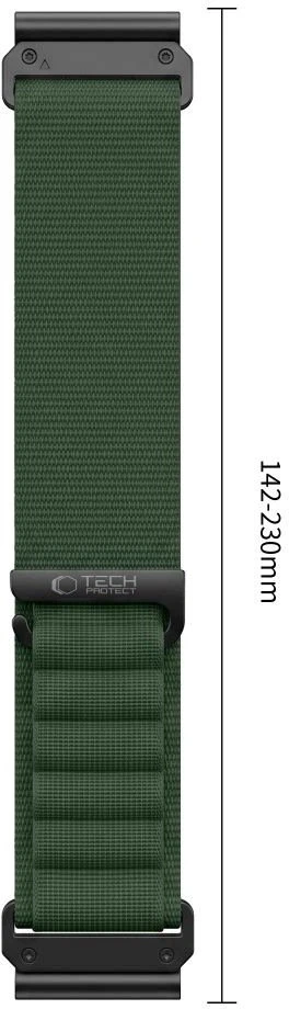 Tech-Protect Nylon Pro dirželis skirtas Garmin Fenix 5x / 5x Plus / 6x / 6x Pro / 7x / 8 / 8 Pro / 9 / 9 Pro 51 mm Military Žalias (THP6036)