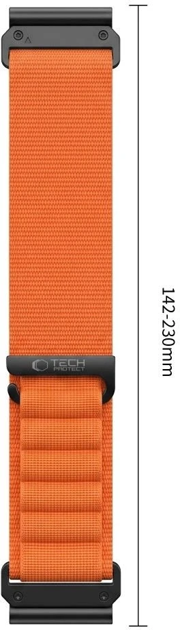 Tech-Protect Nylon Pro apyrankė, skirta Garmin Fenix 5x / 5x Plus / 6x / 6x Pro / 7x / 8 / 8 Pro / 9 / 9 Pro 47 mm, oranžinė (THP6032)