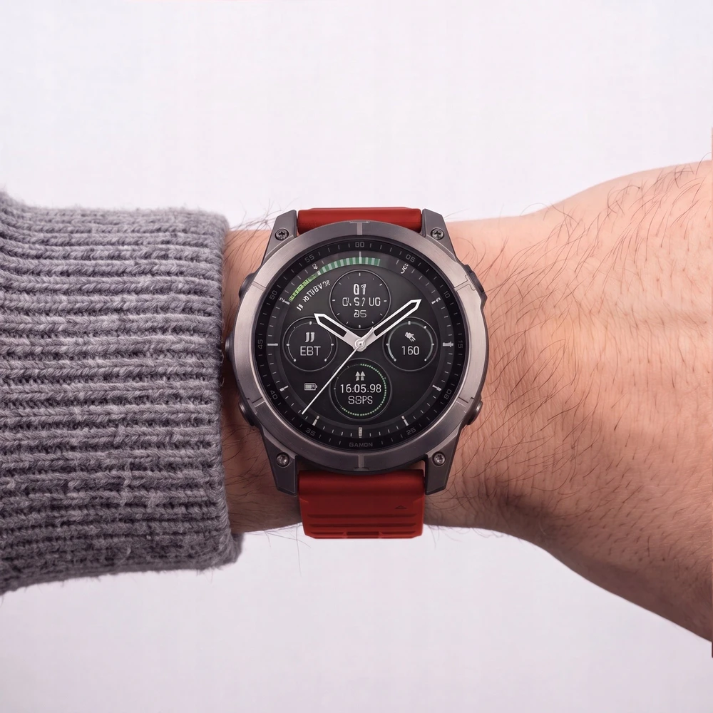 Tech-Protect Dirželis Silicone do Garmin Fenix 5 / 6 / 6 Pro / 7 / 8 / 8 Pro / E / 9 / 9 Pro 51 mm Crimson Raudona (THP6086)