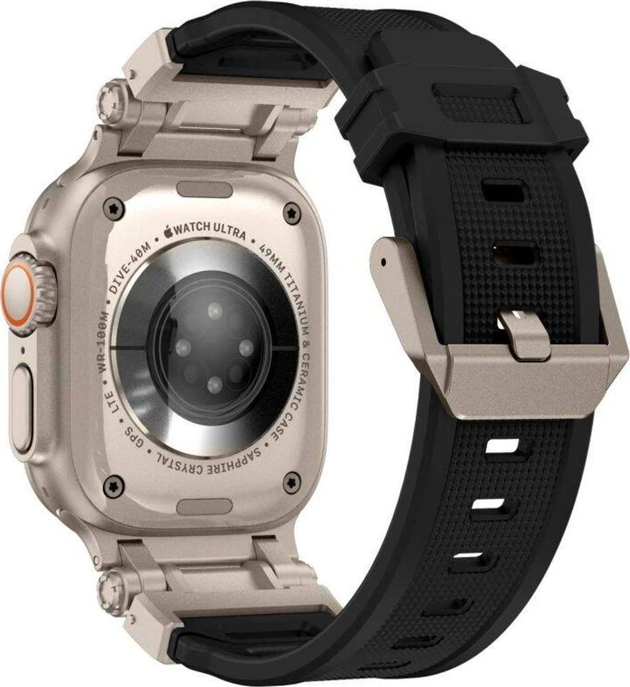 Apyrankė laikrodžiui Apple Watch 4 / 5 / 6 / 7 / 8 / 9 / SE / Ultra 1/2 (44 / 45 / 49 mm) Tech-Protect Delta Pro juodos spalvos-titanium