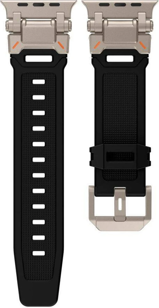 Apyrankė laikrodžiui Apple Watch 4 / 5 / 6 / 7 / 8 / 9 / SE / Ultra 1/2 (44 / 45 / 49 mm) Tech-Protect Delta Pro juodos spalvos-titanium
