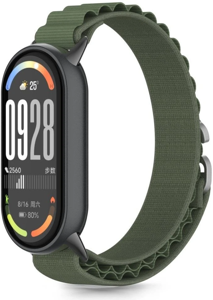 Tech-Protect Nylon Pro apyrankė skirta Xiaomi Smart Band 8 / 9 / 10 / NFC – žalios spalvos