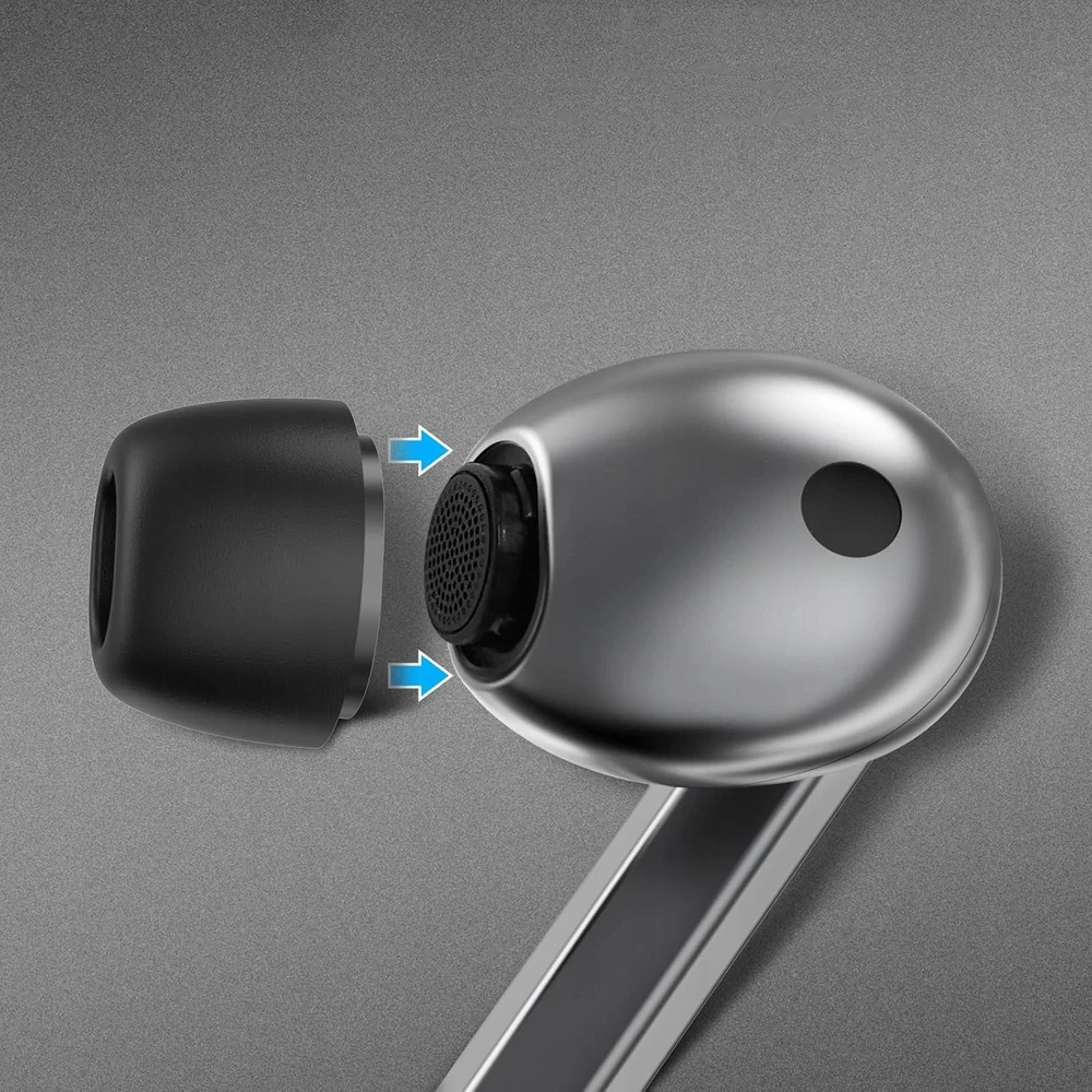 Ausinės „Tech-Protect“ ausų antgaliai, skirti „Samsung Galaxy Buds 3 Pro“, S / M / L dydžių – juodas (3 vnt.)