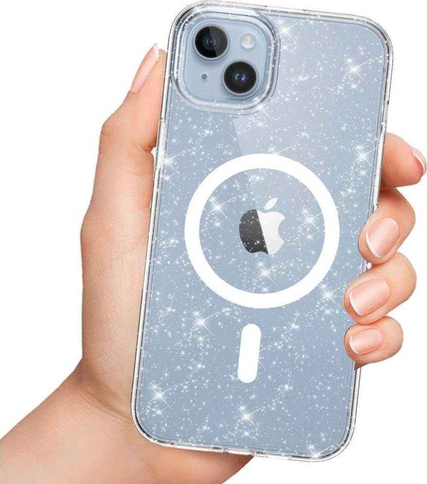 Tech-Protect FlexAir Hybrid MagSafe Apple iPhone 13 / 14 – dėklas telefonui skaidrus and glitter