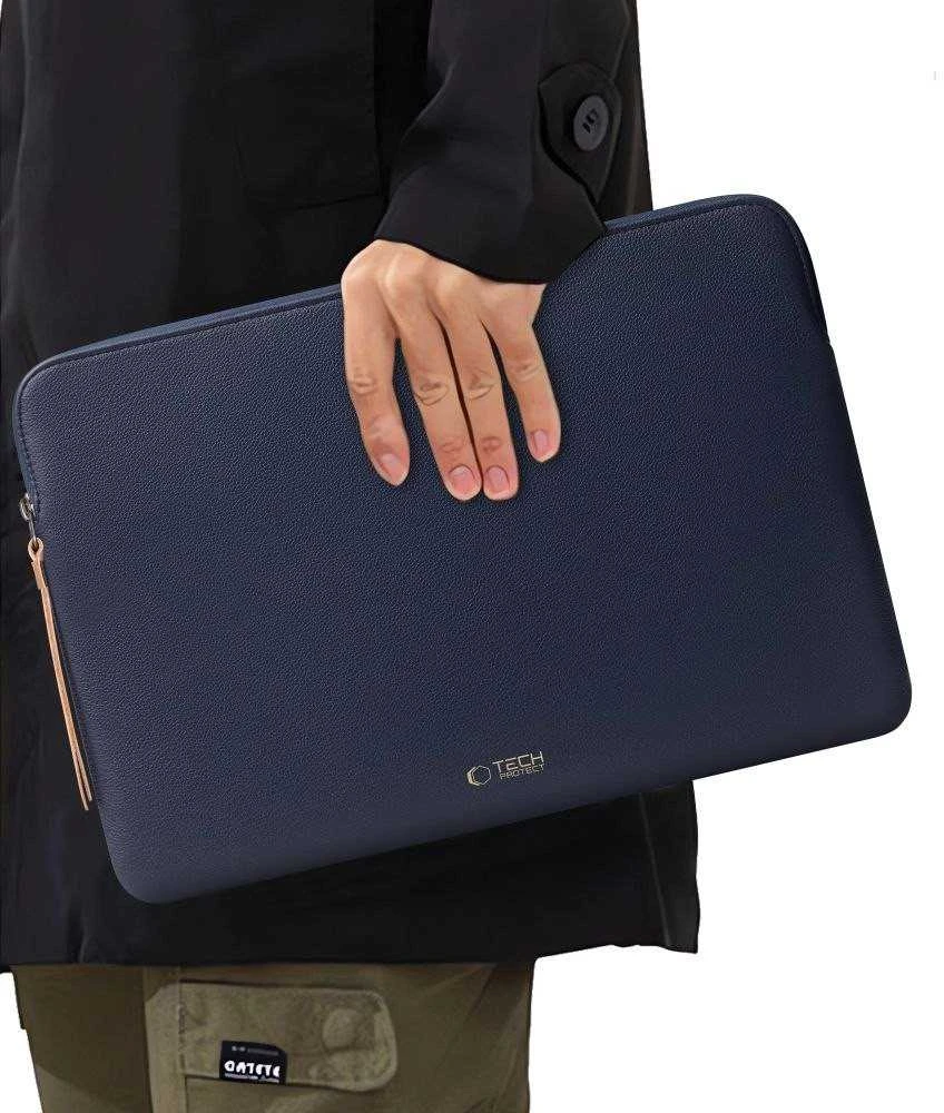 Tech-Protect Fleece Nešiojamas kompiuteris Bag 15-16 - Navy Mėlyna