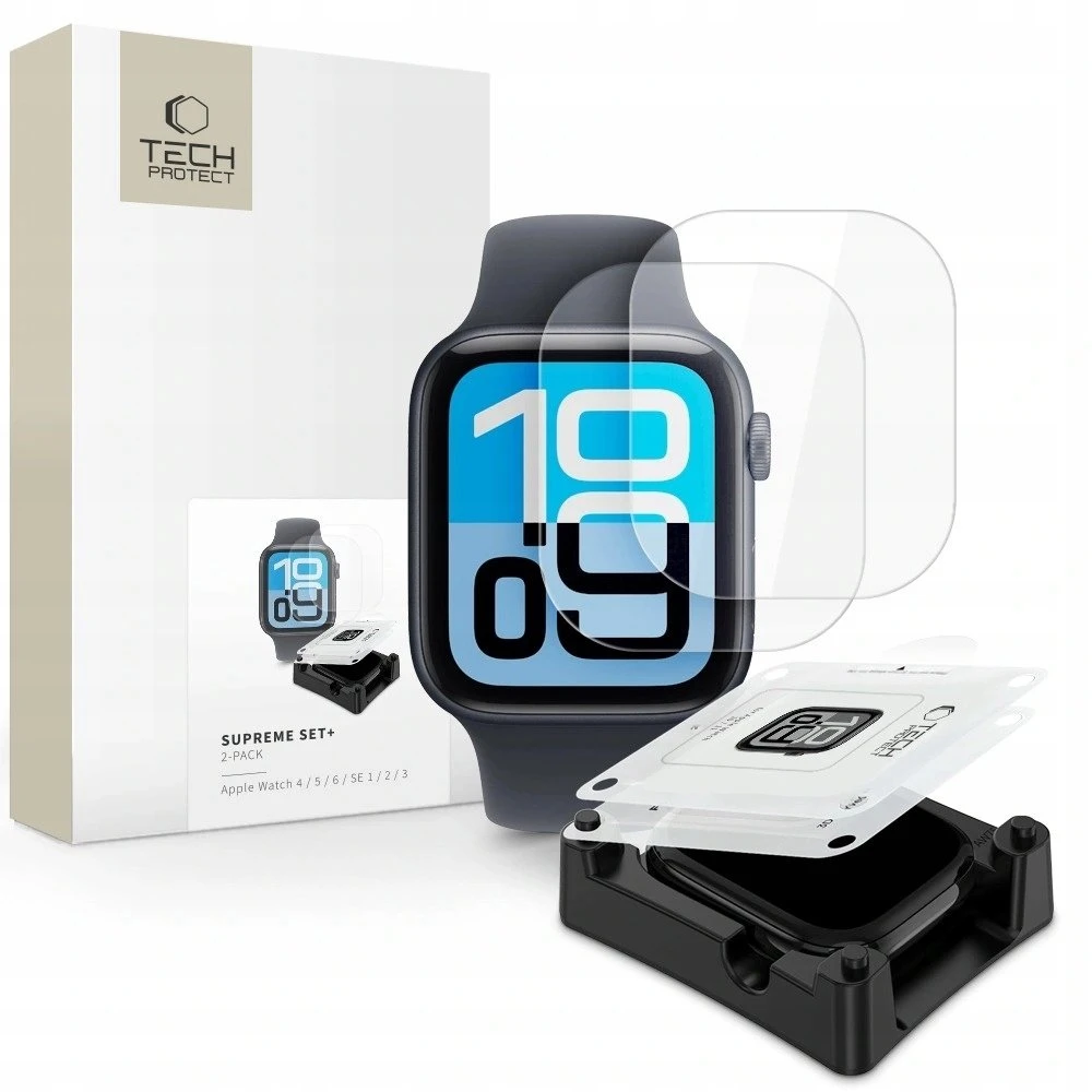 „Tech-Protect Supreme Set+“ 2 vnt. „Apple Watch 4 / 5 / 6 / SE 1 / 2 / 3“ (40 mm) skaidrus