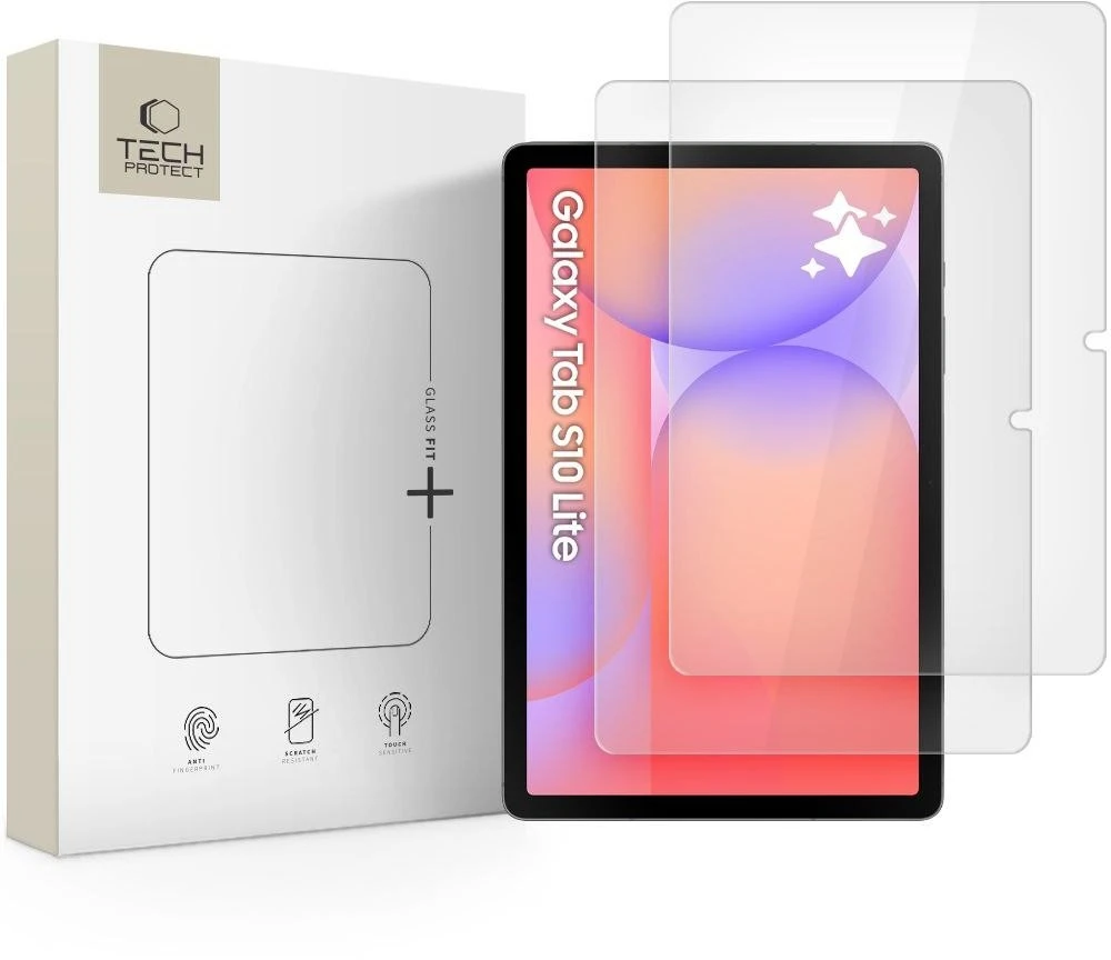 Tech-Protect Glass Fit+ 2-pack apsauginis stiklas skirta Samsung Galaxy Tab S10 Lite 10.9 X400 / X406B – transparent