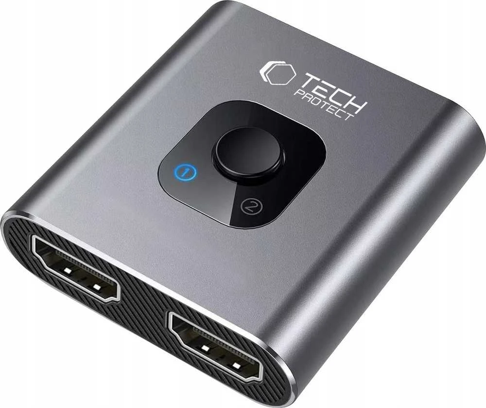 TECH-PROTECT HB07 HUB ADAPTERIS 2IN1 HDMI 4K 60HZ SPACE Pilkas