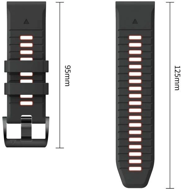 Dirželis Tech-Protect Iconband Pro na Garmin Fenix 5X / 5X Plus / 6X / 6X Pro / 7X / 8 / 8 Pro / 9 / 9 Pro (51 mm) - juodai-raudonas