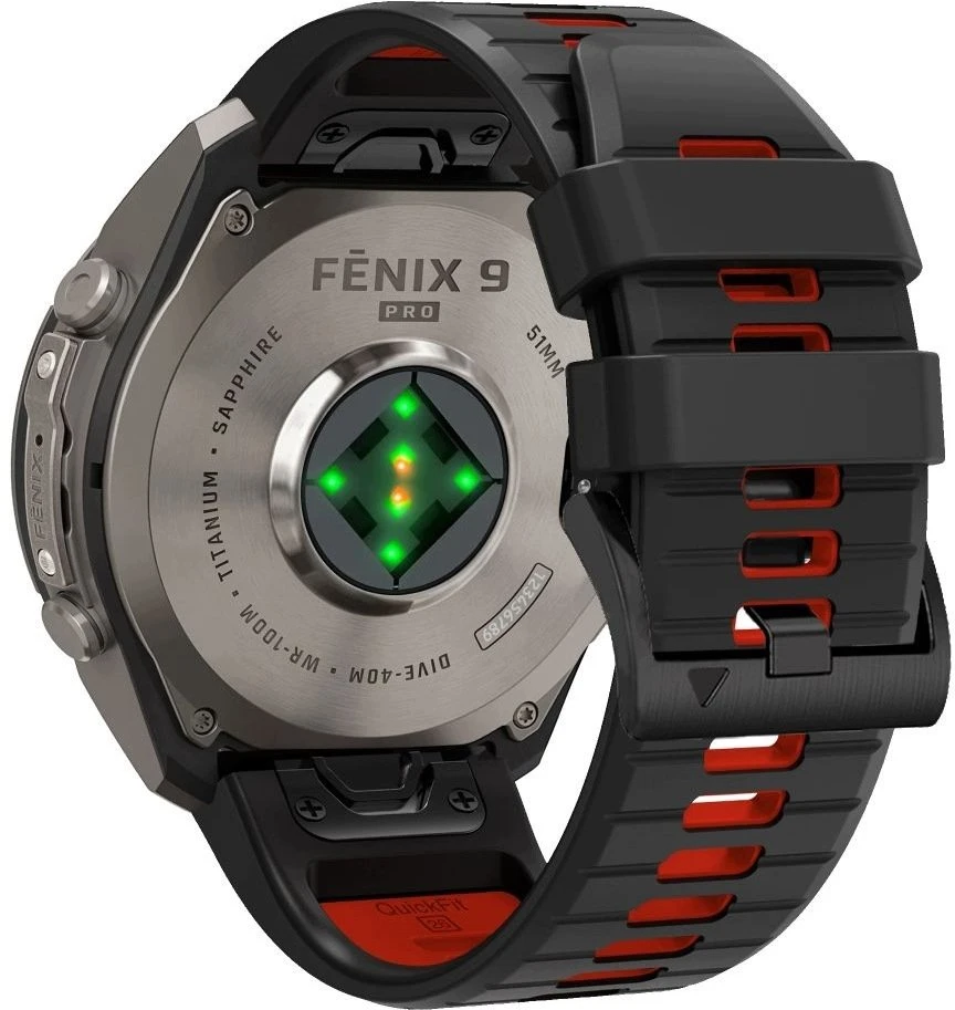 Dirželis Tech-Protect Iconband Pro na Garmin Fenix 5X / 5X Plus / 6X / 6X Pro / 7X / 8 / 8 Pro / 9 / 9 Pro (51 mm) - juodai-raudonas