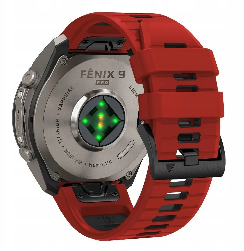 Dirželis Tech-Protect Iconband Pro na Garmin Fenix 5X / 5X Plus / 6X / 6X Pro / 7X / 8 / 8 Pro / 9 / 9 Pro (51 mm) - raudona-juoda