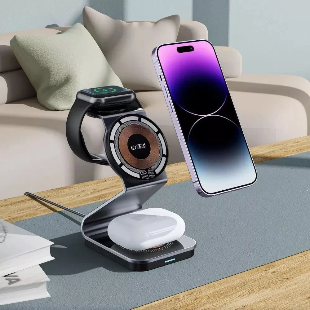 „Tech-Protect“ indukcinis įkroviklis 1x USB-A 1x USB-C 2 A (THP2187)