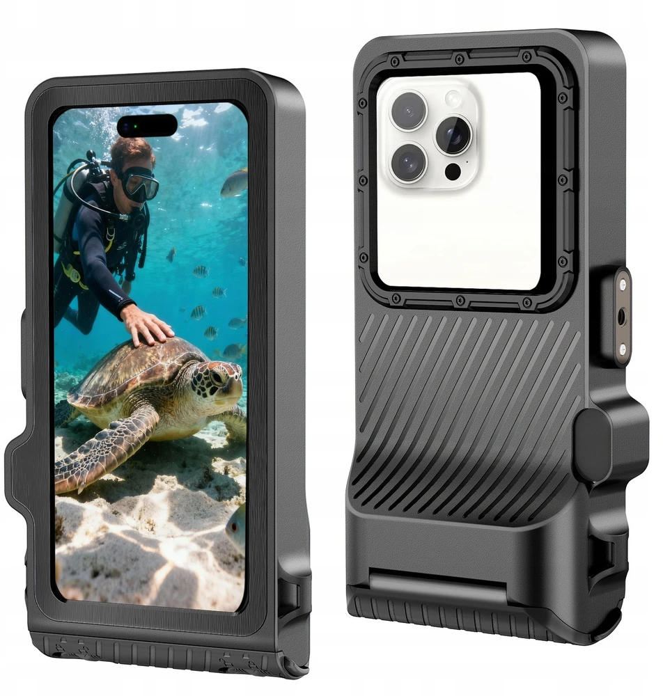 Tech-Protect IPX8 Pro Atsparus vandeniui Phone Case - Gray and Juodas