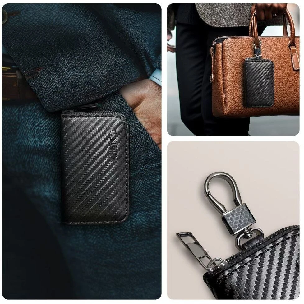 Tech-Protect KLR300 FARADĖJAUS NARVELIS DĖKLAS KEYLESS RFID SIGNALO BLOKAVIMO DĖŽUTĖ CARBON