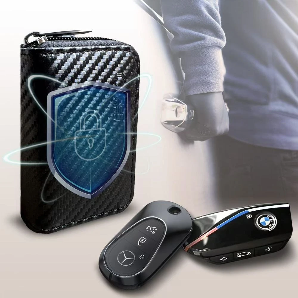 Tech-Protect KLR300 FARADĖJAUS NARVELIS DĖKLAS KEYLESS RFID SIGNALO BLOKAVIMO DĖŽUTĖ CARBON