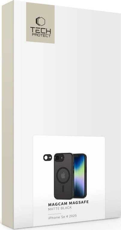 „Tech-Protect MagCam MagSafe“ dėklas, skirtas „iPhone 16e / 17e“ – matinis juodas