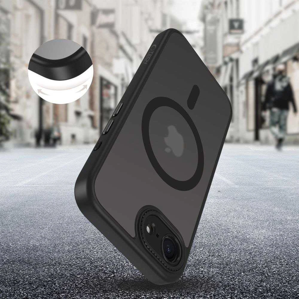 „Tech-Protect MagCam MagSafe“ dėklas, skirtas „iPhone 16e / 17e“ – matinis juodas