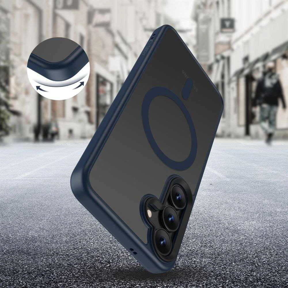 Tech-Protect MagMat MagSafe Dėklas skirtas Samsung Galaxy S25 – skaidrus mėlynos spalvos