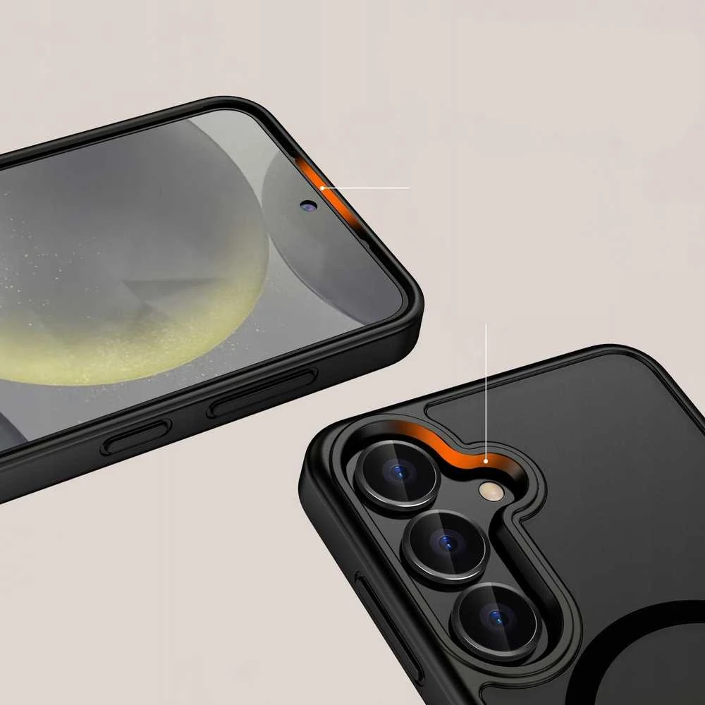Dėklas Tech-Protect Magmat Magsafe do Galaxy S25 juoda matinė
