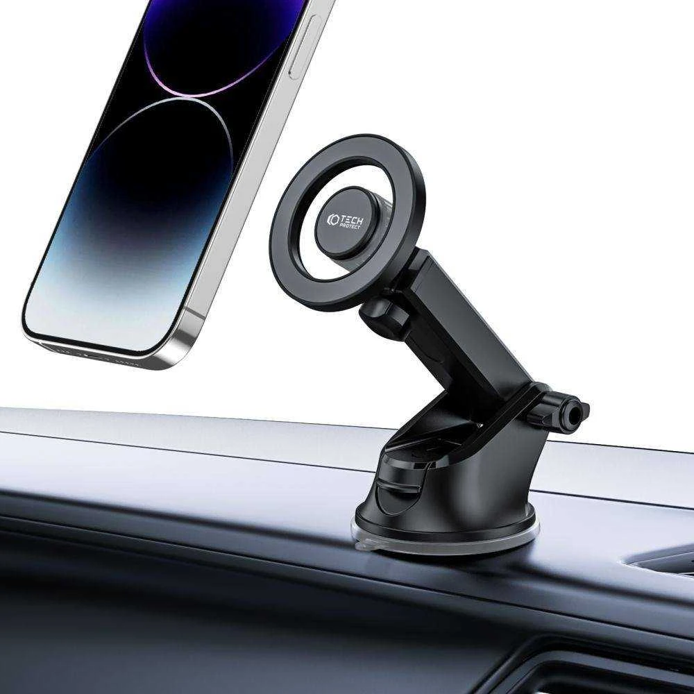 Tech-Protect N51 automobilinis telefono laikiklis su MagSafe for Cockpit/Air Vent – juodos spalvos