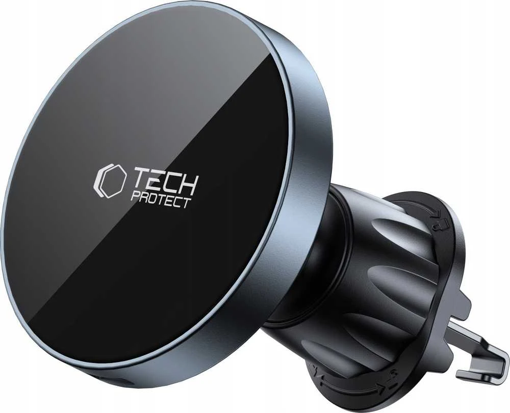 „Tech-Protect mm15W-V5“ magnetinis „MagSafe“ automobilio laikiklis oro išleidimo angai / CD lizdui - Juodas