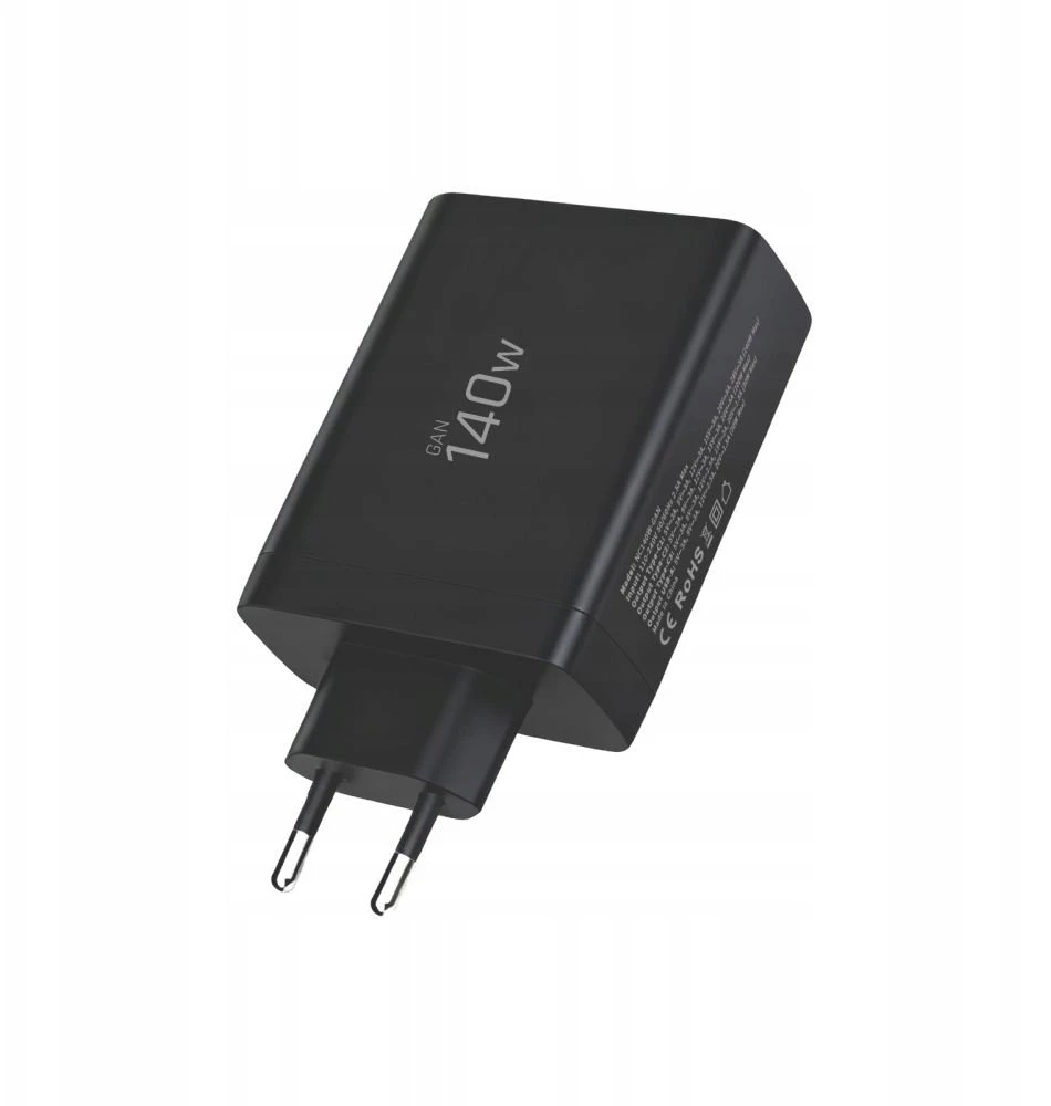 Tech-Protect NC140W-GAN 4-Port laidinis įkroviklis PD 140W / QC3.0 juodos spalvos