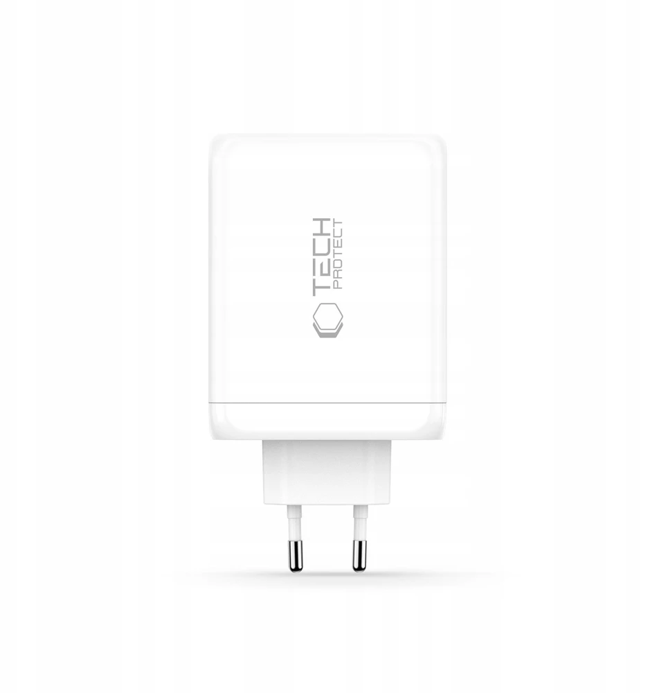 Tech-Protect NC200W-GAN 4-port laidinis įkroviklis PD 200W / QC3.0 baltos spalvos