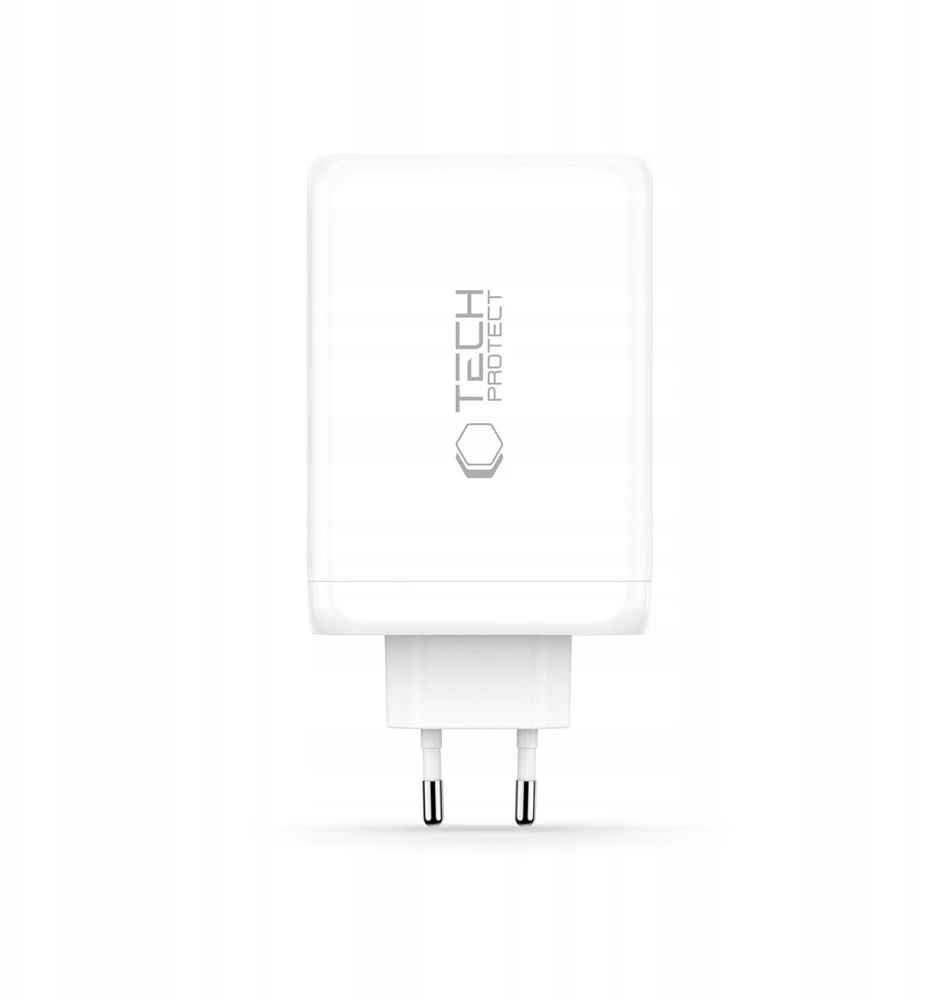Tech-Protect NC240W-GAN 4-port laidinis įkroviklis PD 240W / QC3.0 baltos spalvos