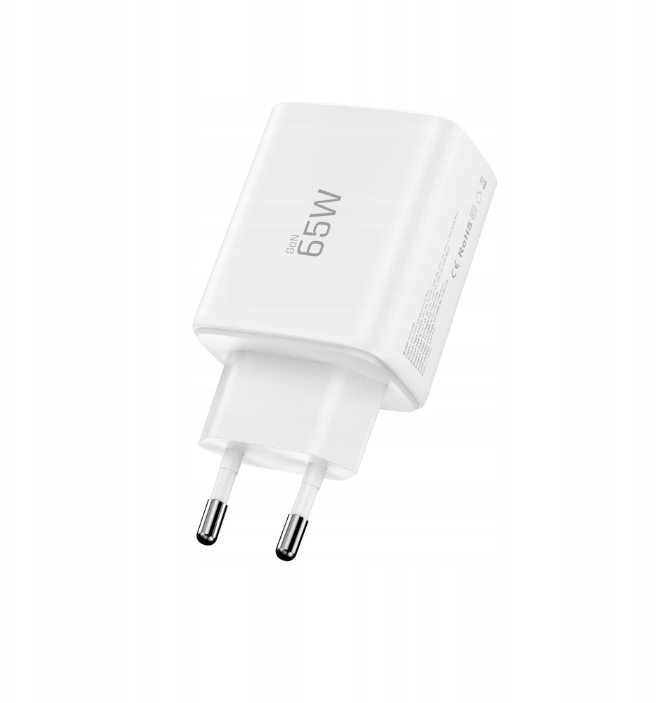 Tech-Protect NCA65W-GAN 3 prievadų tinklo įkroviklis PD 65W / QC3.0 Baltas