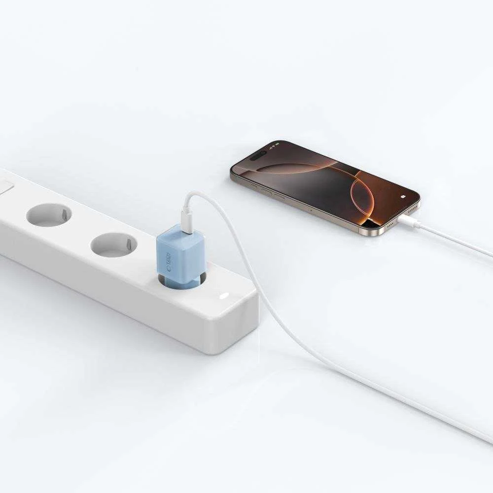 „Tech-Protect NCM25 USB-C PD 25W“ sieninis įkroviklis - Mėlyna