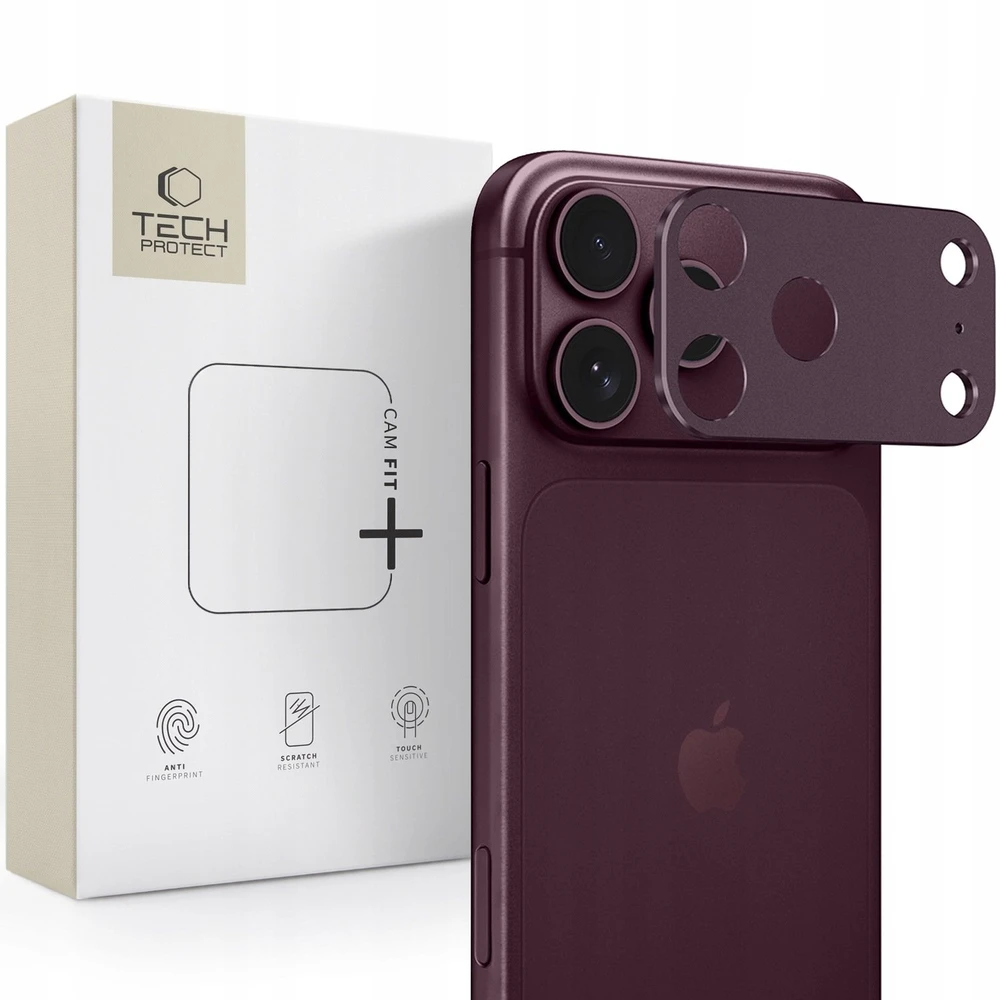 TECH-PROTECT CAMALLOY FIT+ IPHONE 18 PRO BURGUNDIJA fotoaparato apsauga