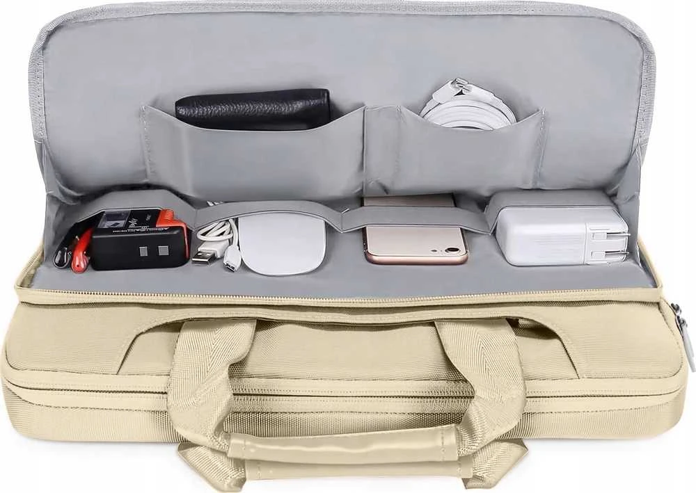 15-16 Tech-Protect Pocket Nešiojamas kompiuteris Bag - rusvai gelsvas