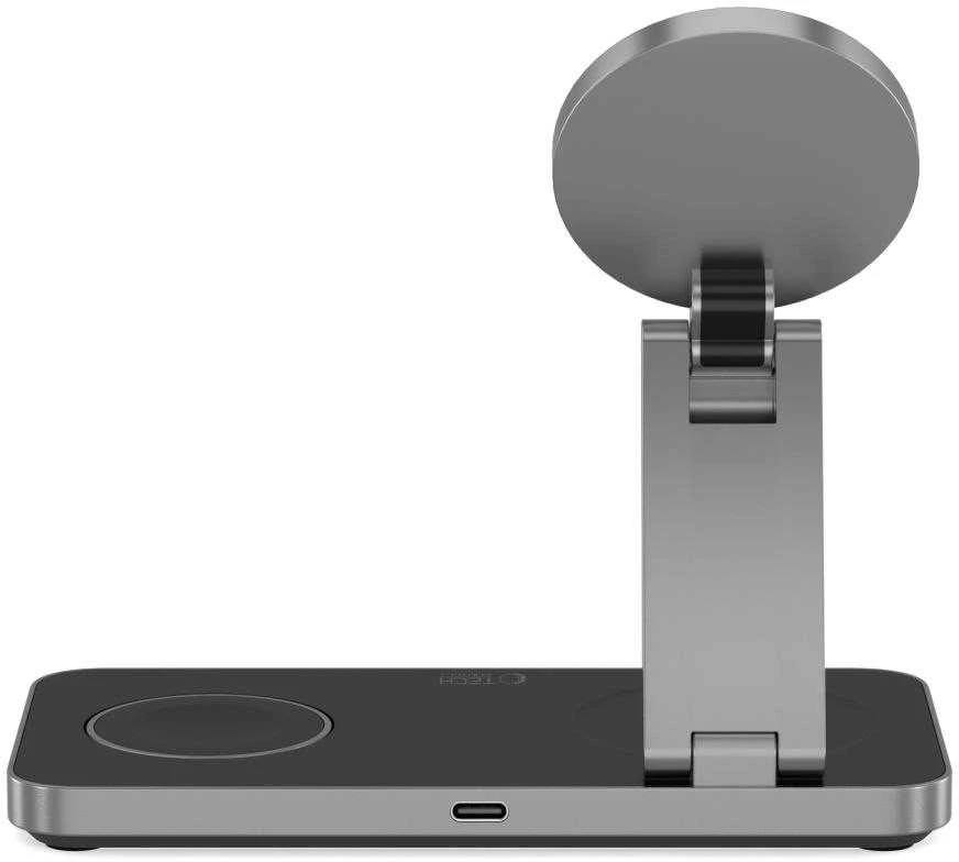 Tech-Protect QI15W-A47 MagSafe 3in1 indukcinis įkroviklis + USB-C laidas - Juodas