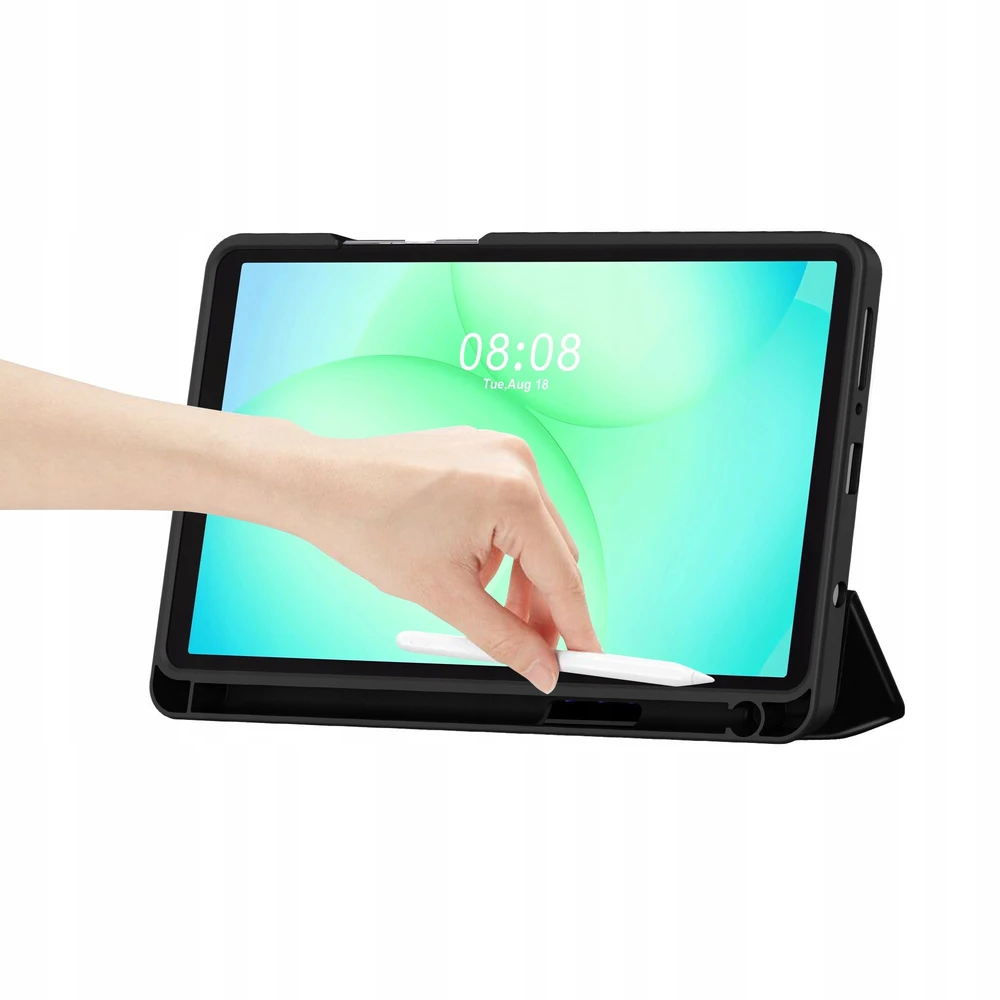 Tech Protect TechProtect SmartCase Pen dėklas skirtas Samsung Galaxy Tab A9 / A11 8.7 X110 / X115 / X133 / X135 – juodos spalvos
